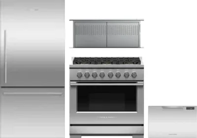 4 Piece Package Includes Refrigerator, Range, Hood And Dishwasher